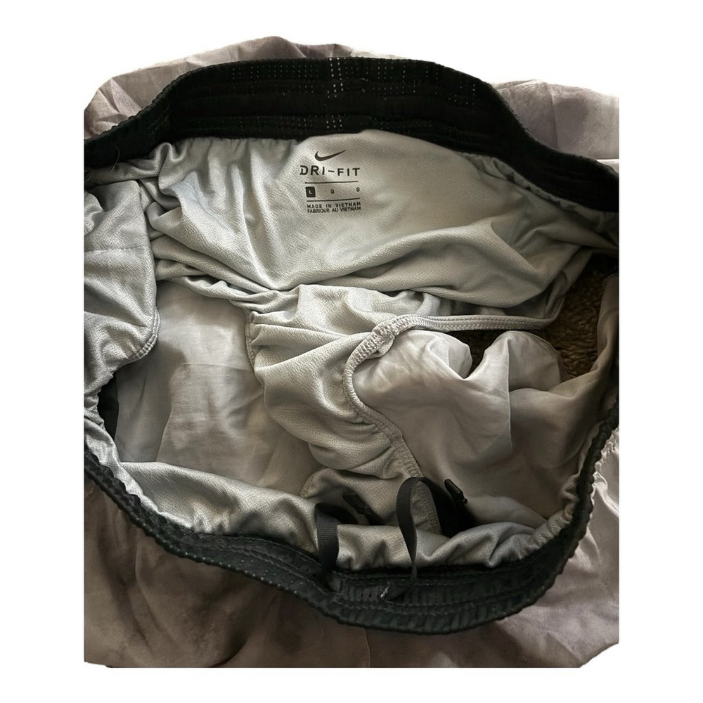 Nike Brief Lined Running Athletic Shorts - Womens Size Lg- Black Gray Ombré - Picture 4 of 5
